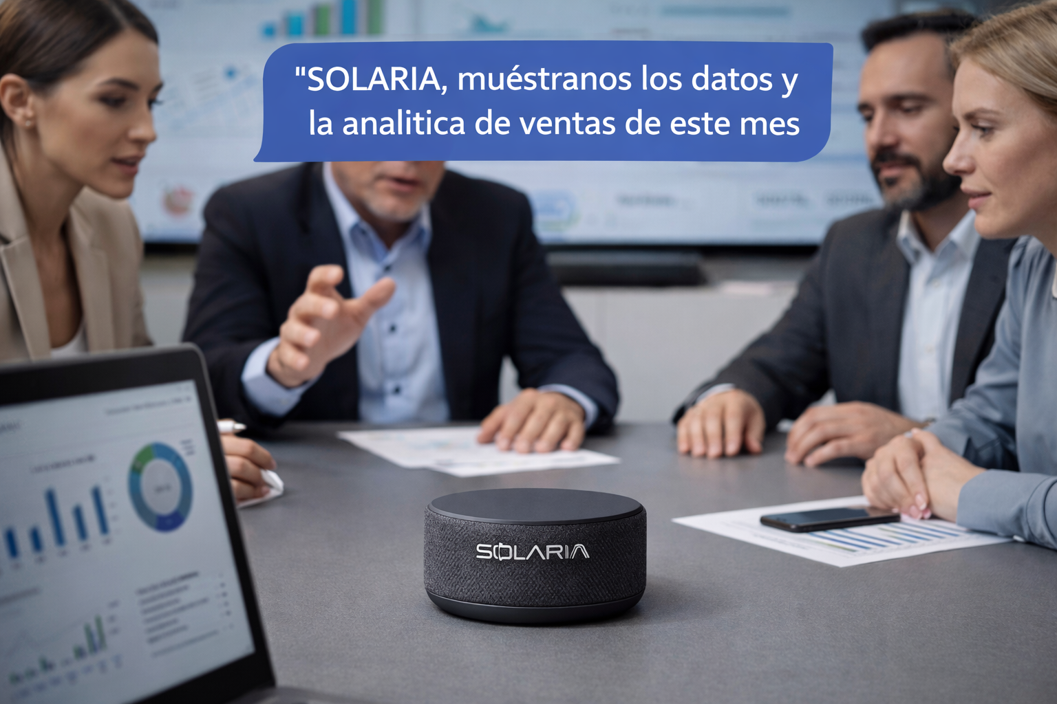 Dispositivo SOLARIA: interfaz física de voz para operar el ERP SolarIA con inteligencia artificial